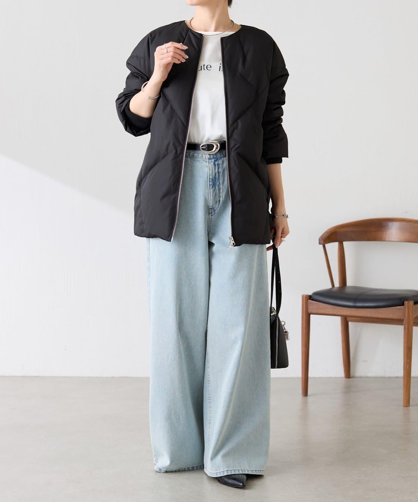 TAION聯名款 無領帶圍巾羽絨服