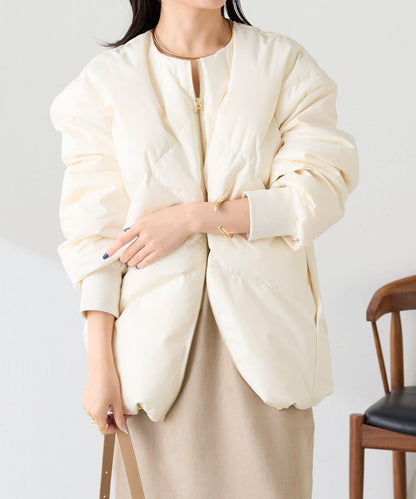 TAION聯名款 無領帶圍巾羽絨服