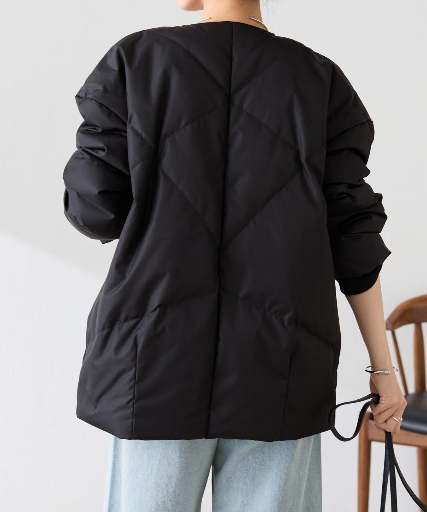 TAION聯名款 無領帶圍巾羽絨服