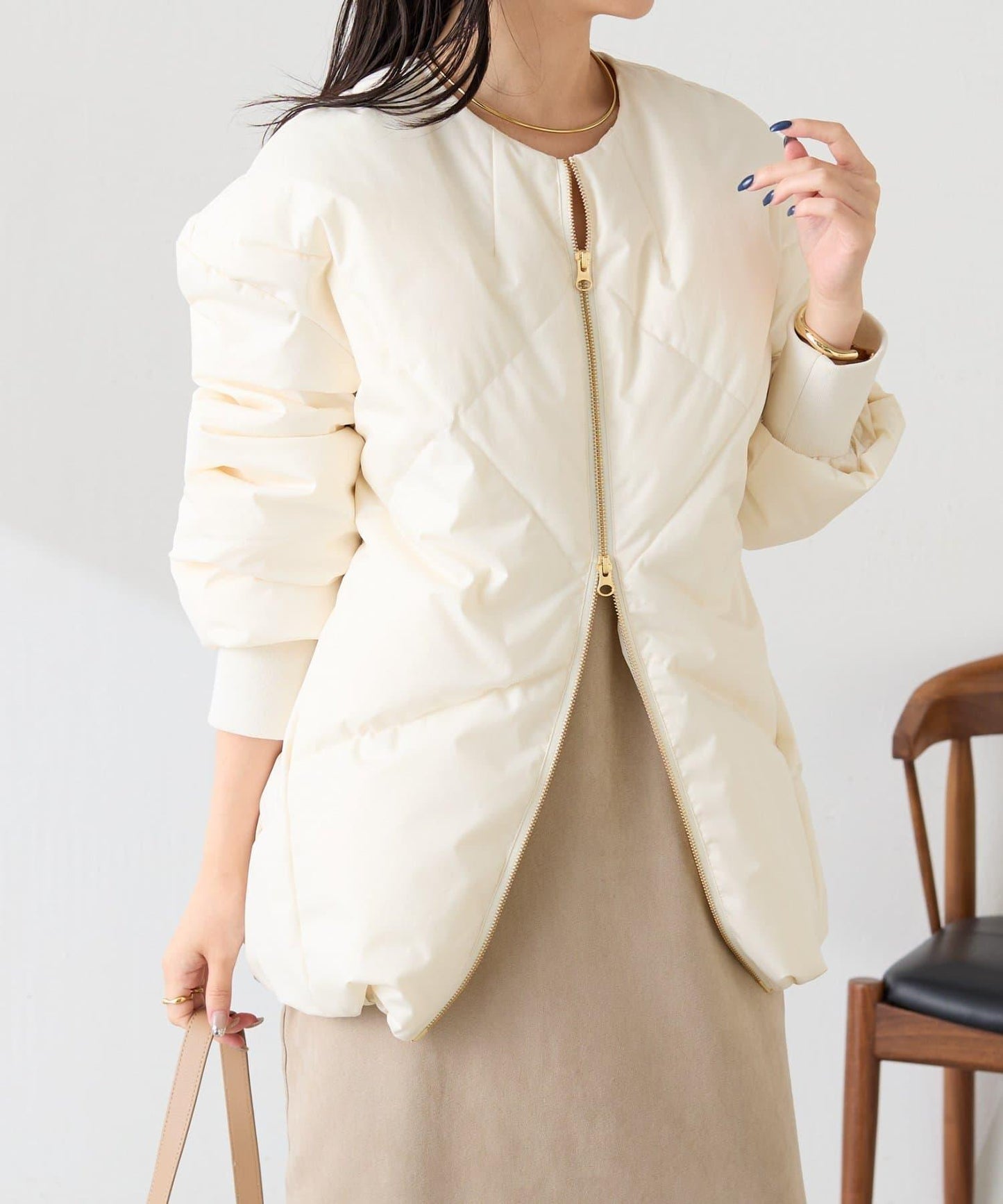 TAION聯名款 無領帶圍巾羽絨服