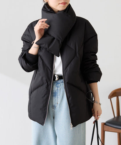 TAION聯名款 無領帶圍巾羽絨服