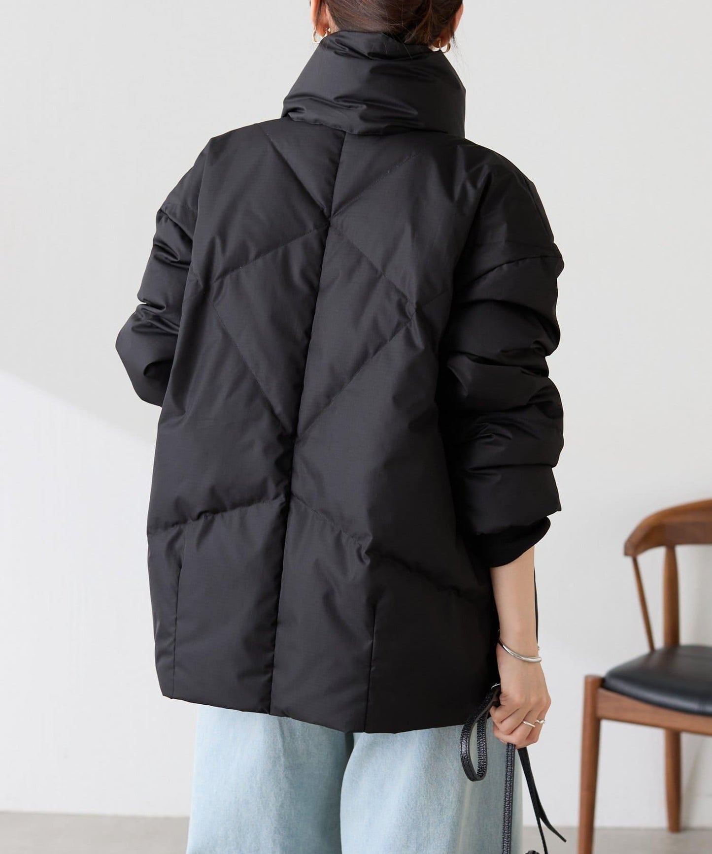 TAION聯名款 無領帶圍巾羽絨服
