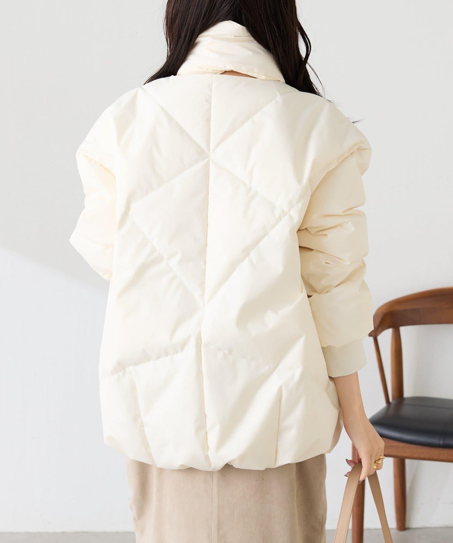 TAION聯名款 無領帶圍巾羽絨服