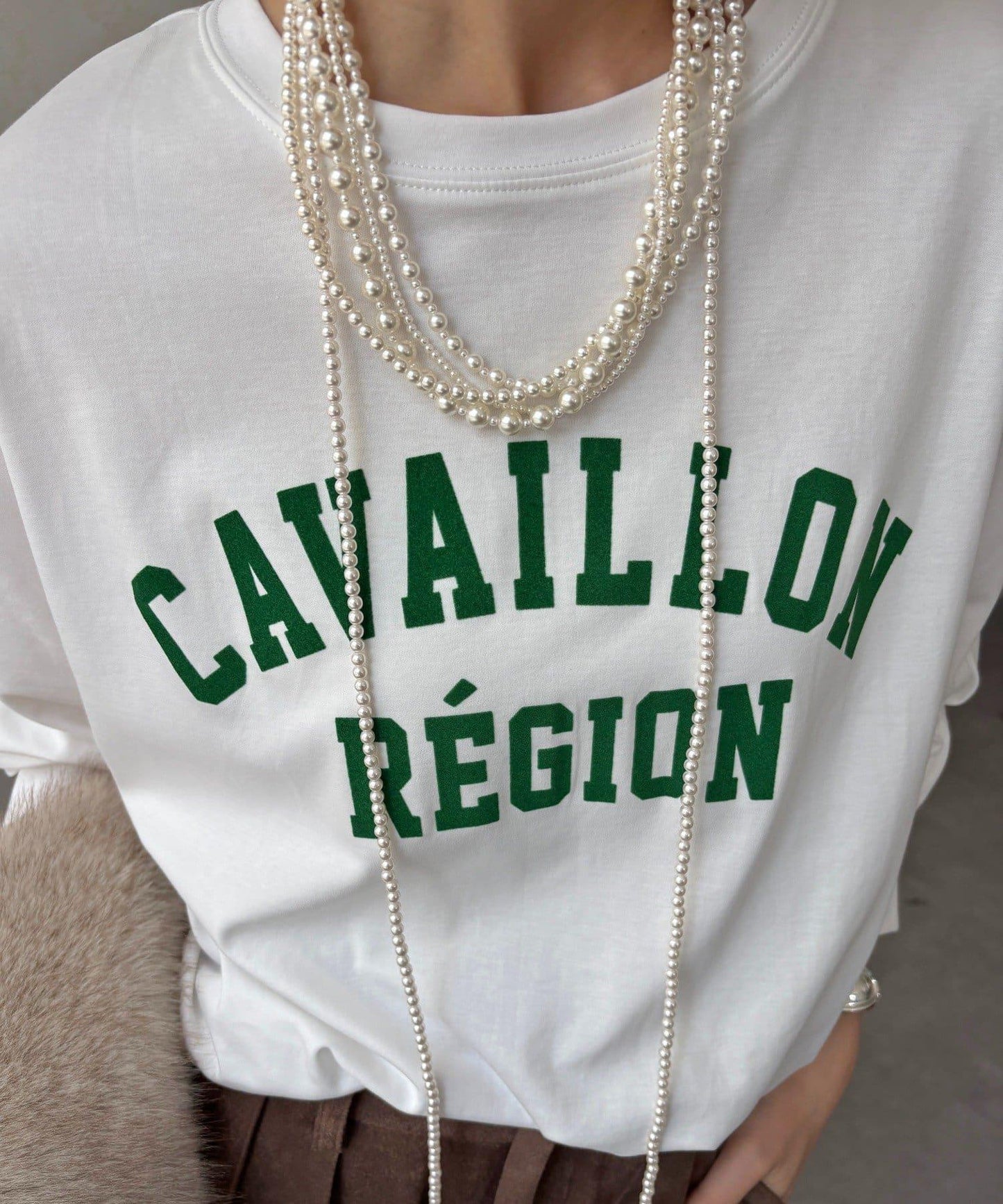 CAVAILLON REGION 蝙蝠袖印花長袖T恤