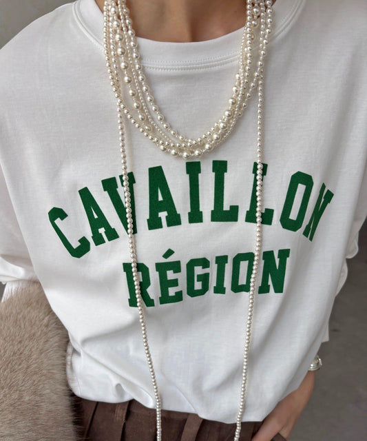 CAVAILLON REGION 蝙蝠袖印花長袖T恤