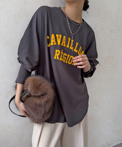 CAVAILLON REGION 蝙蝠袖印花長袖T恤