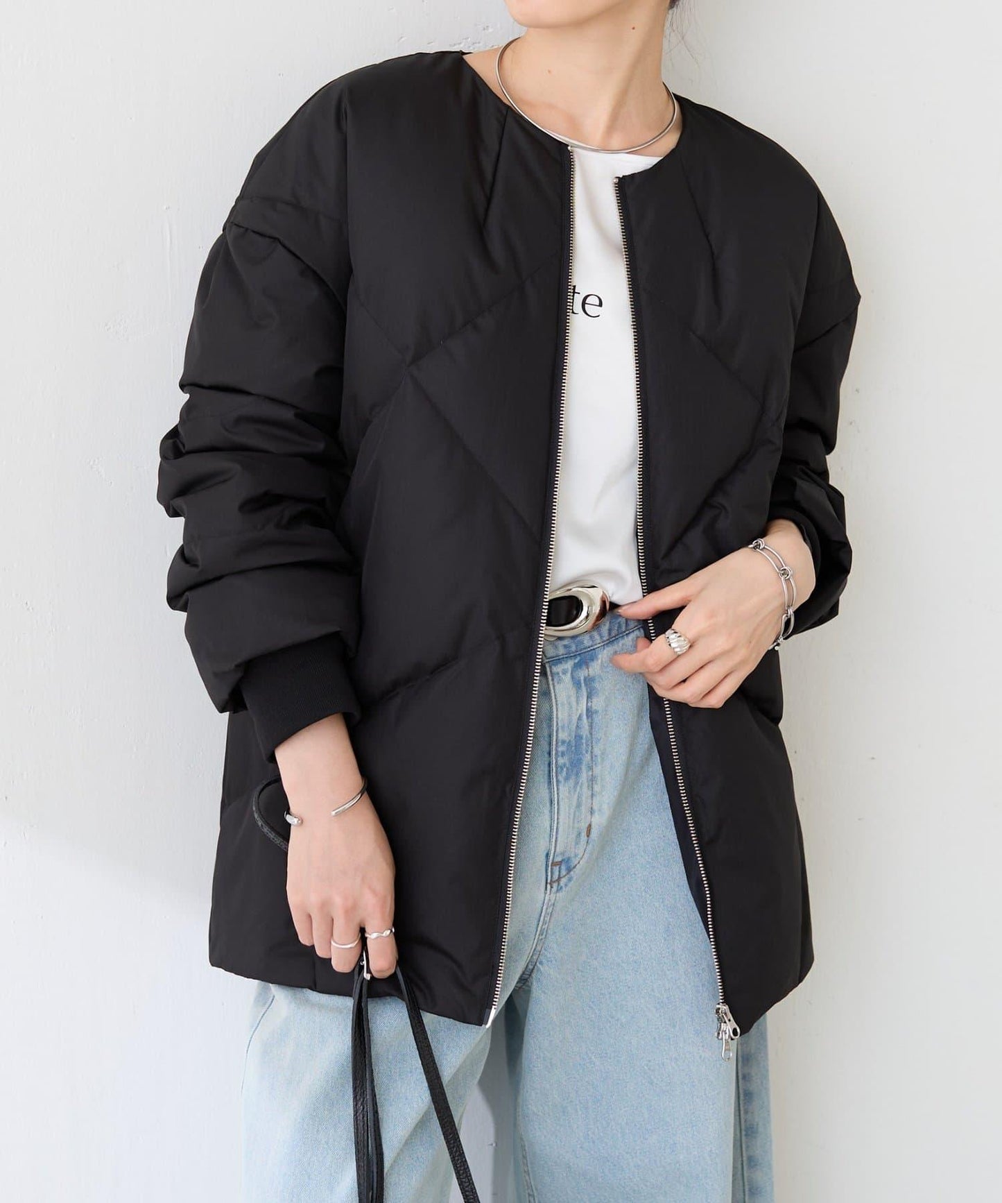 TAION聯名款 無領帶圍巾羽絨服