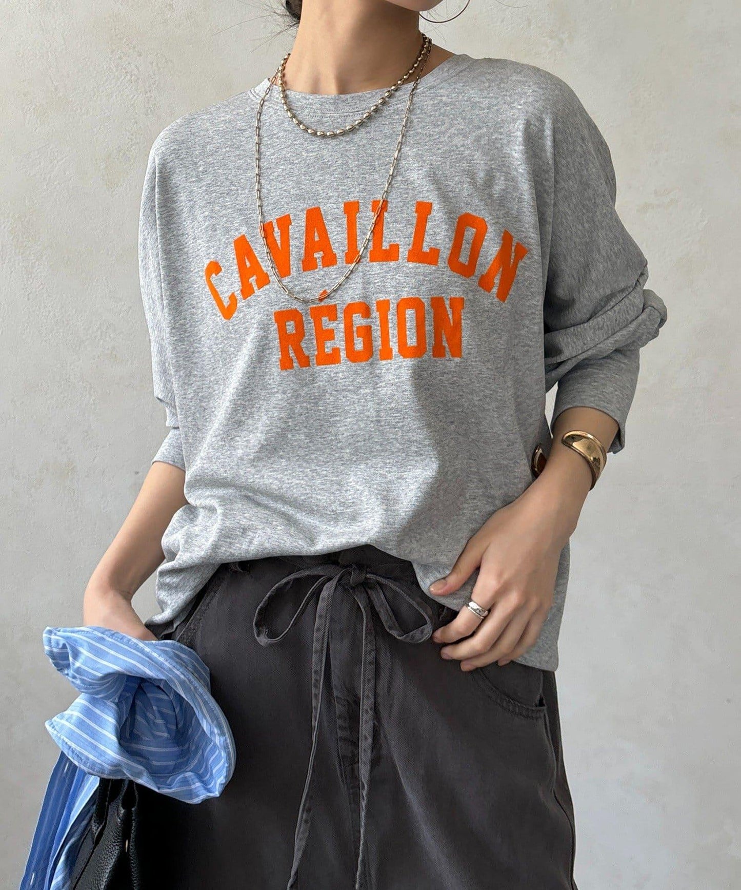 CAVAILLON REGION 蝙蝠袖印花長袖T恤