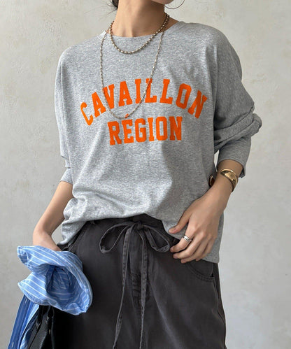 CAVAILLON REGION 蝙蝠袖印花長袖T恤