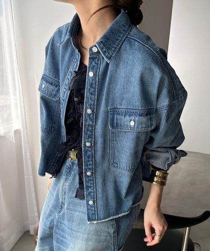 短款牛仔襯衫
