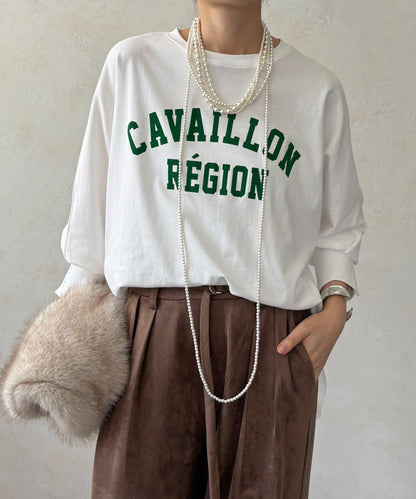 CAVAILLON REGION 蝙蝠袖印花長袖T恤