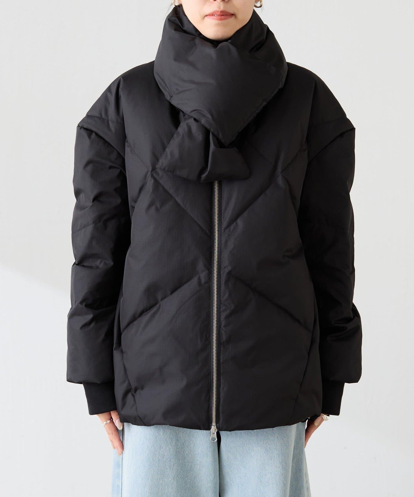 TAION聯名款 無領帶圍巾羽絨服