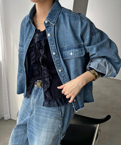 短款牛仔襯衫
