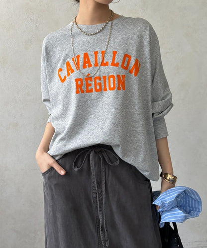 CAVAILLON REGION 蝙蝠袖印花長袖T恤