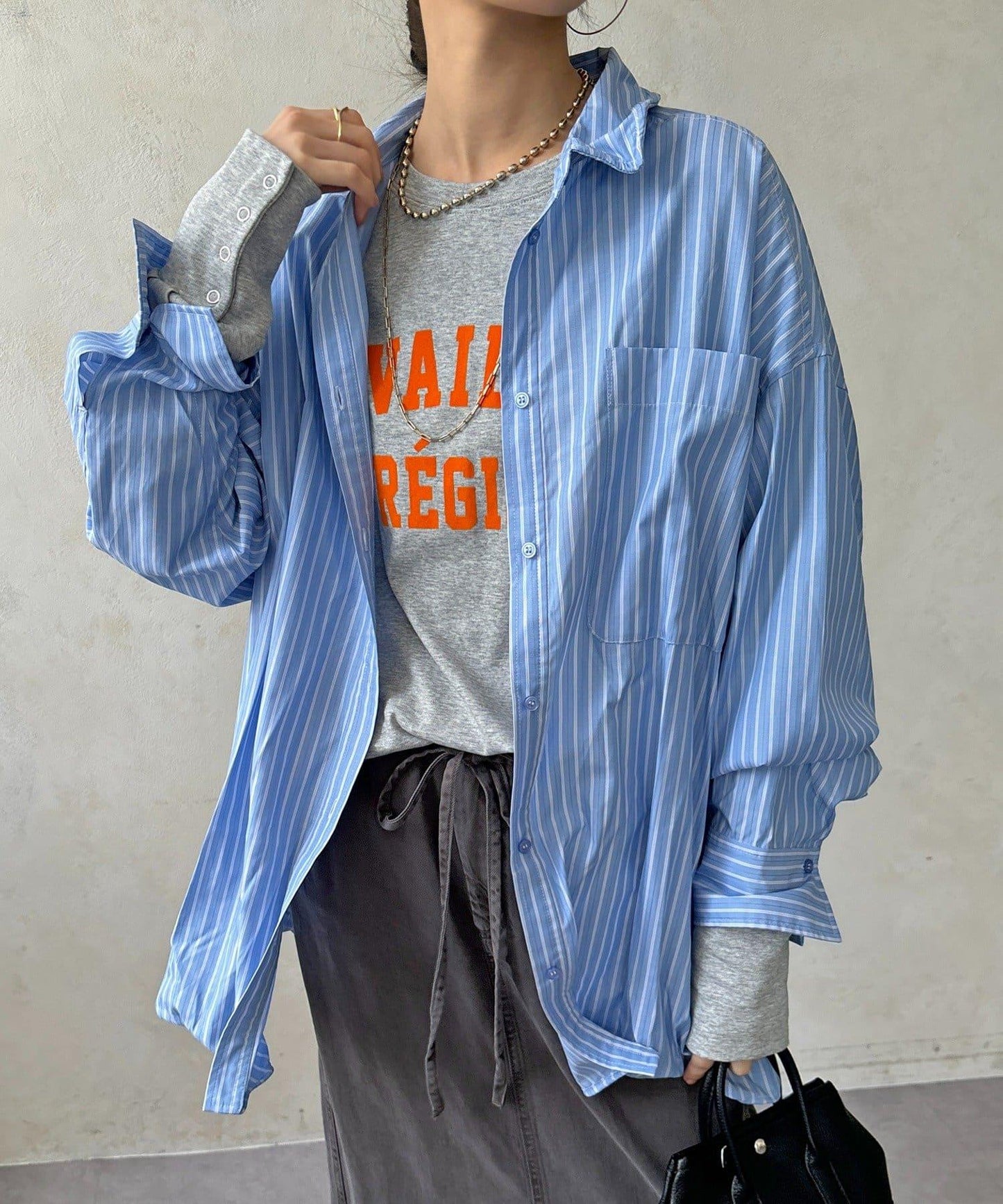 CAVAILLON REGION 蝙蝠袖印花長袖T恤