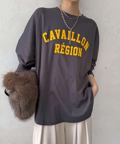 CAVAILLON REGION 蝙蝠袖印花長袖T恤