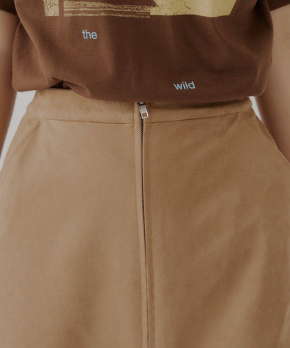 WHIMSIC 純素皮革中長半身裙