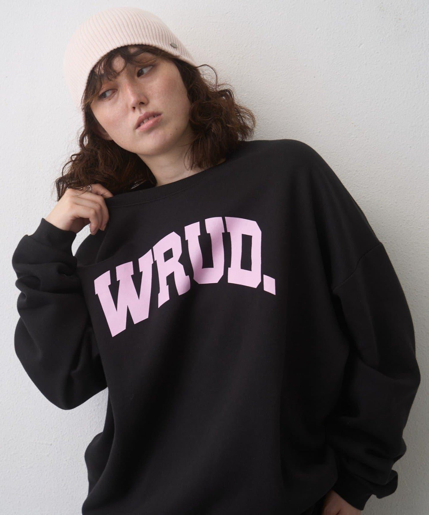 WRUD. 寬鬆加絨Logo衛衣