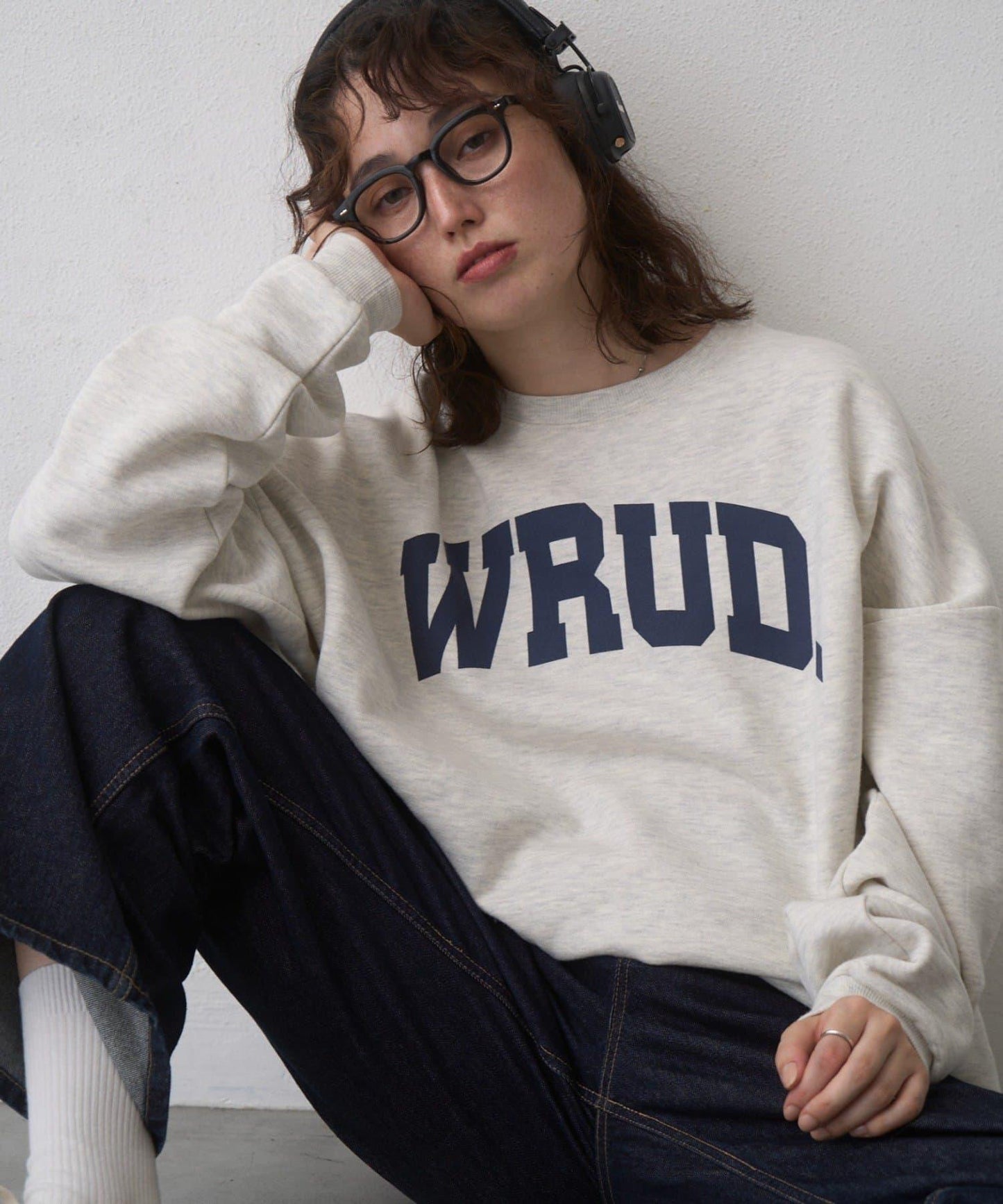 WRUD. 寬鬆加絨Logo衛衣
