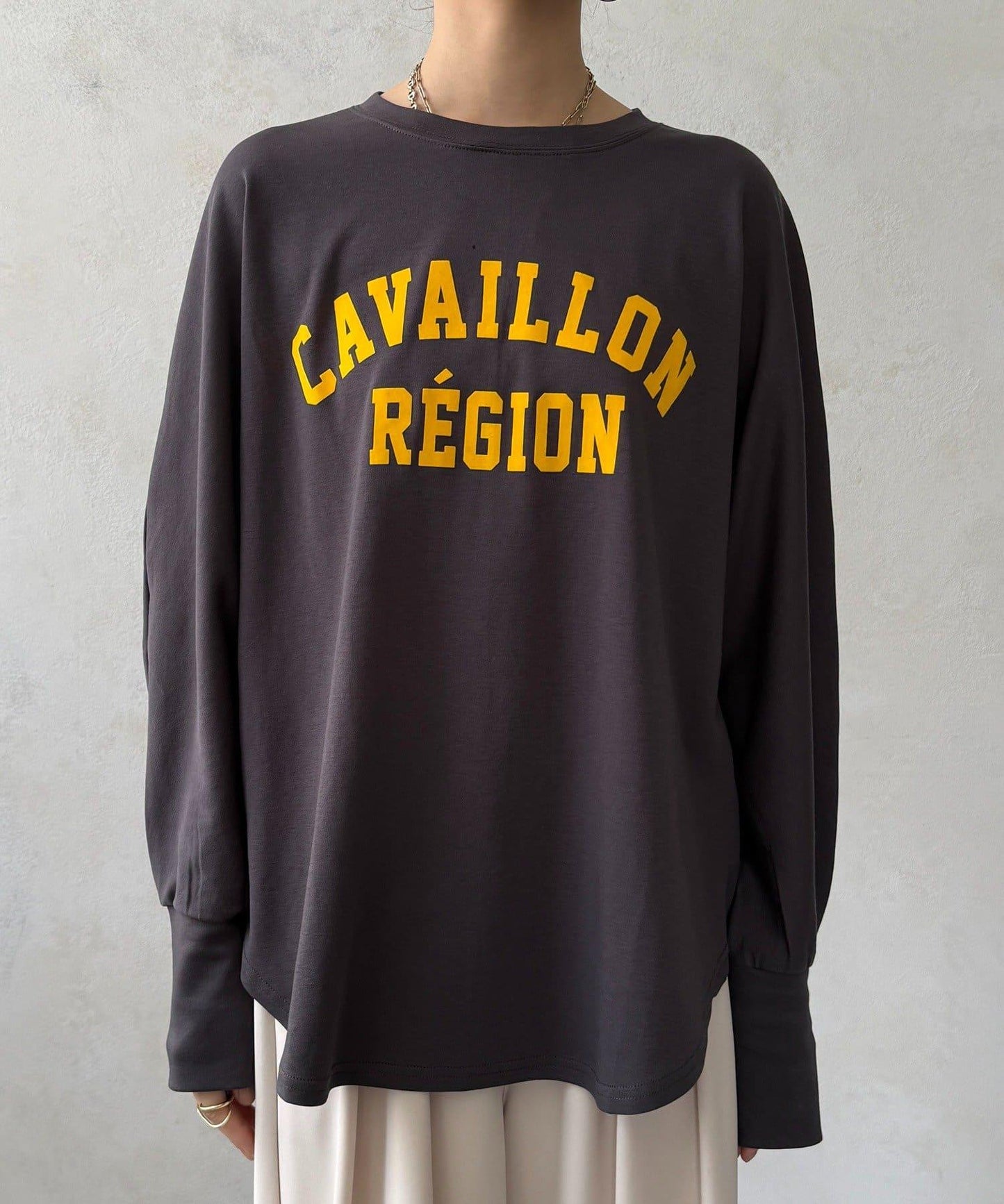CAVAILLON REGION 蝙蝠袖印花長袖T恤