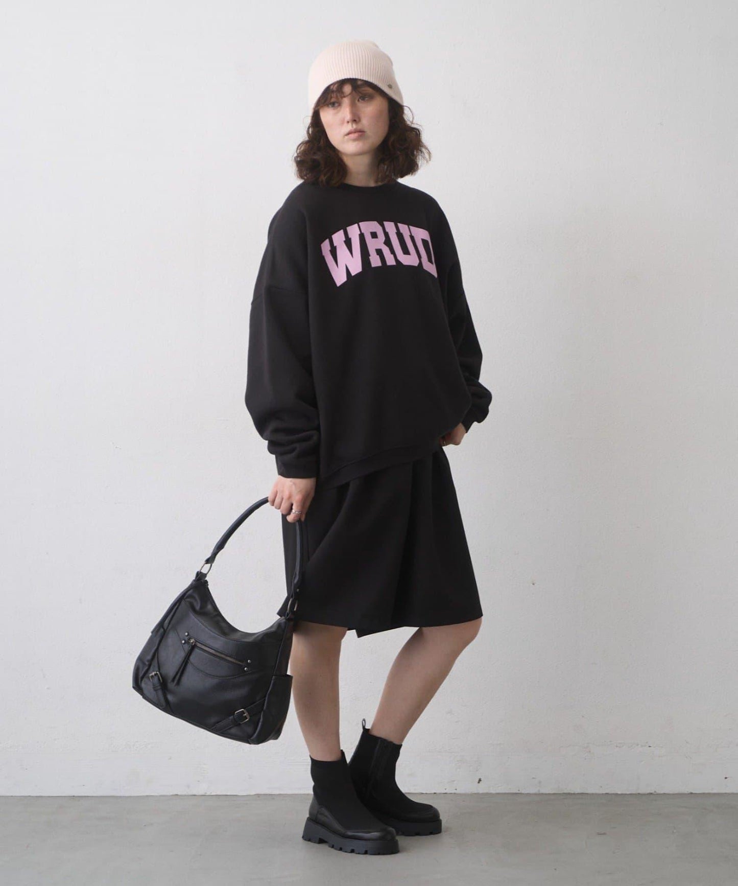 WRUD. 寬鬆加絨Logo衛衣