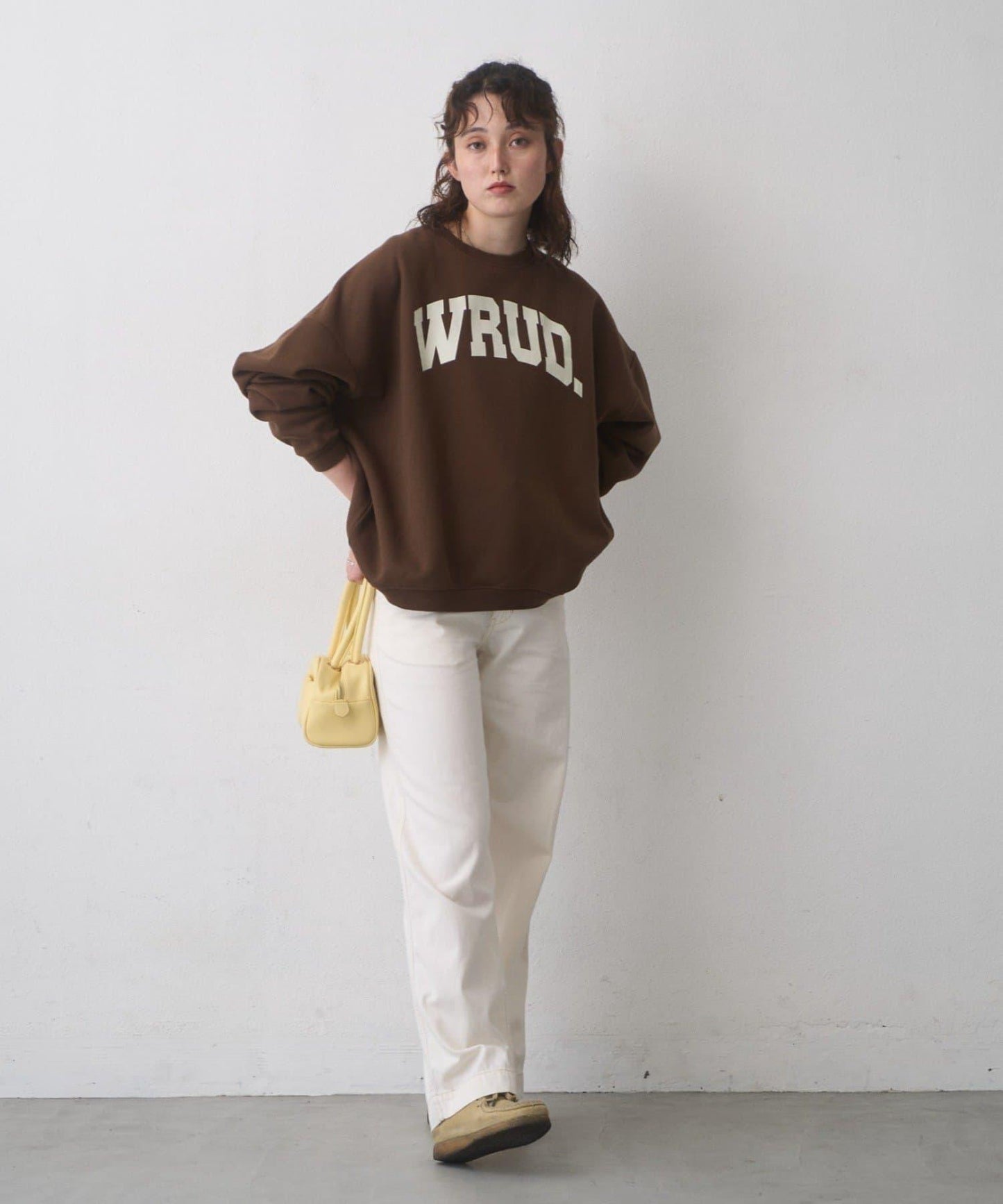 WRUD. 寬鬆加絨Logo衛衣