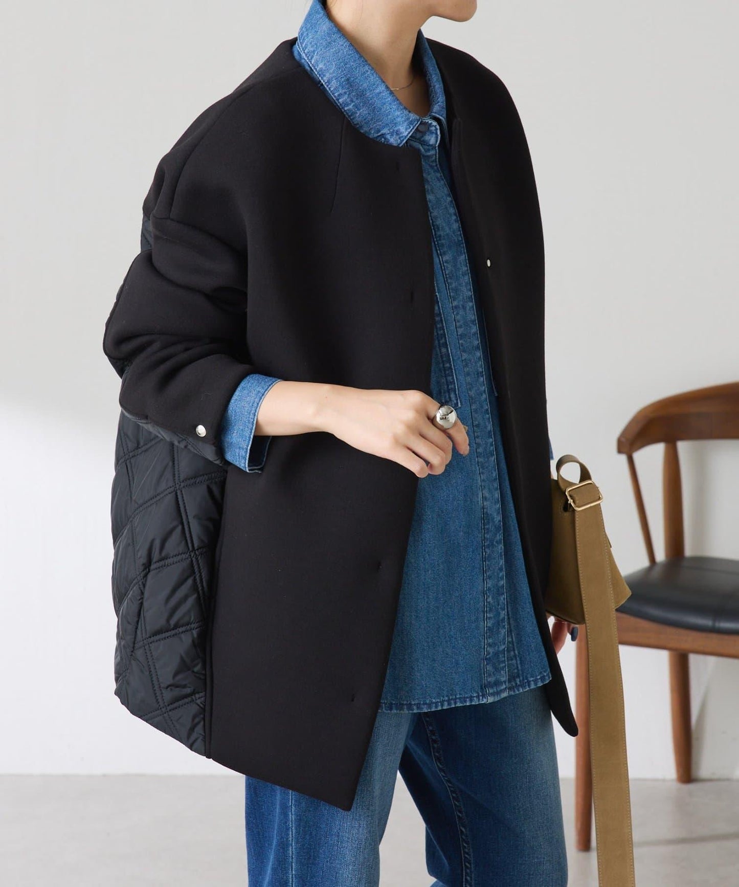 【復活/新色登場】 紙板平滑修身大衣