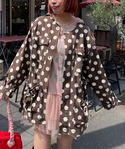 HELLO.SANFRANCISCO/ハローサンフランシスコ 多色波點大廓形夾克