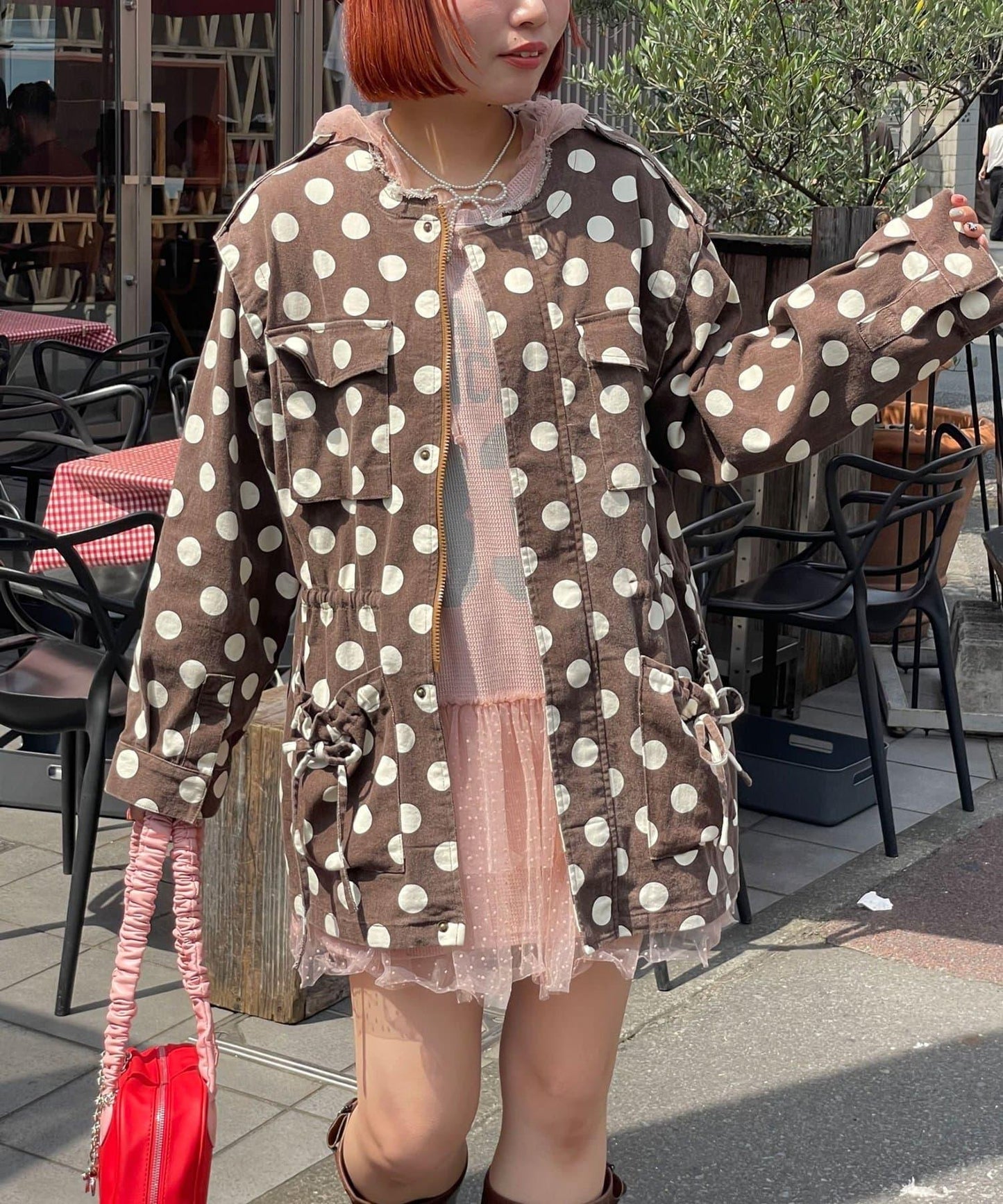 HELLO.SANFRANCISCO/ハローサンフランシスコ 多色波點大廓形夾克
