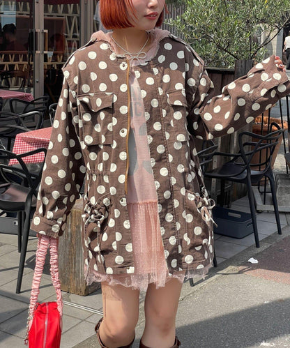 HELLO.SANFRANCISCO/ハローサンフランシスコ 多色波點大廓形夾克