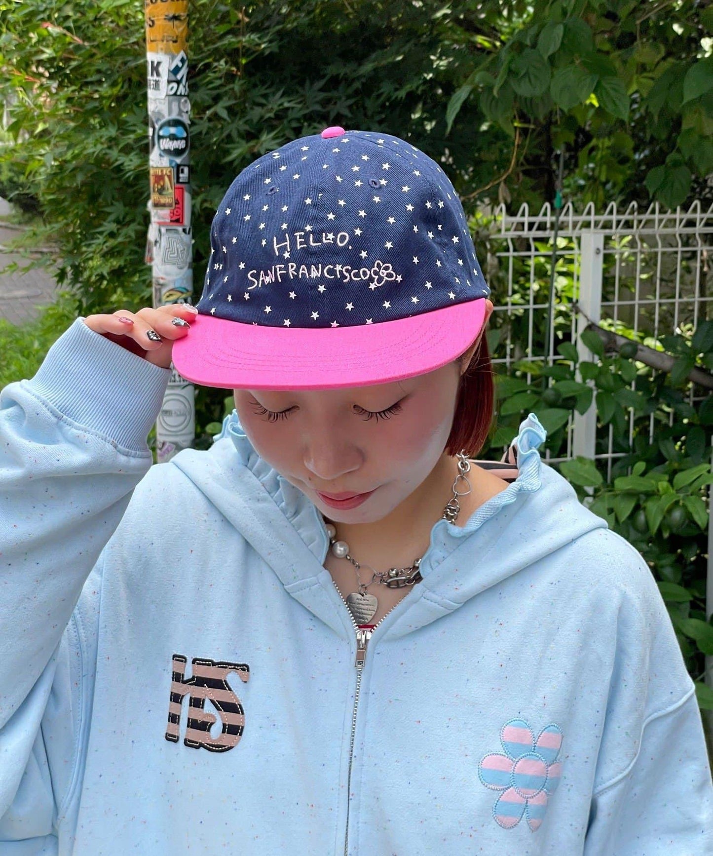 HELLO.SANFRANCISCO 星星印花雙色Logo棒球帽