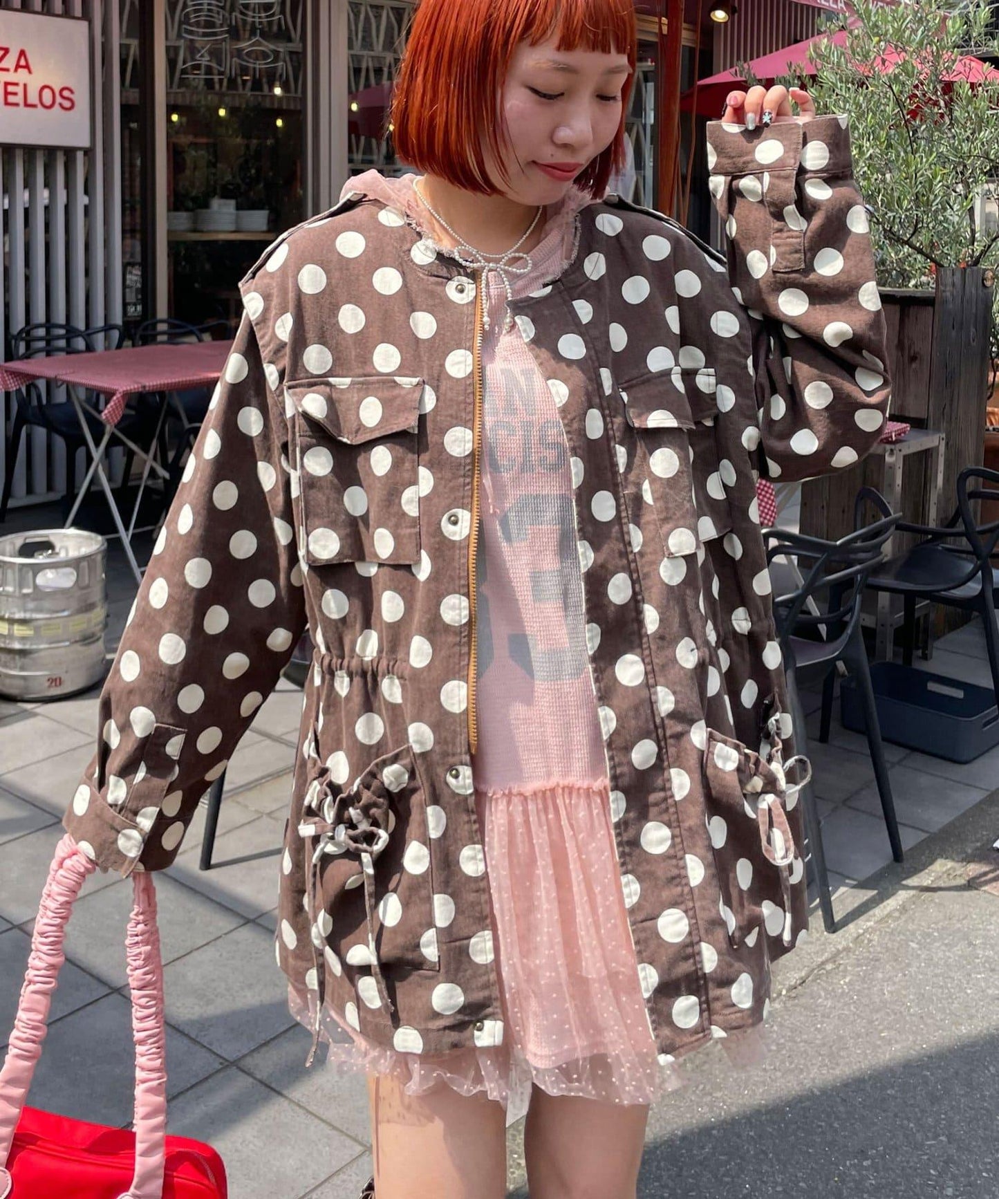 HELLO.SANFRANCISCO/ハローサンフランシスコ 多色波點大廓形夾克