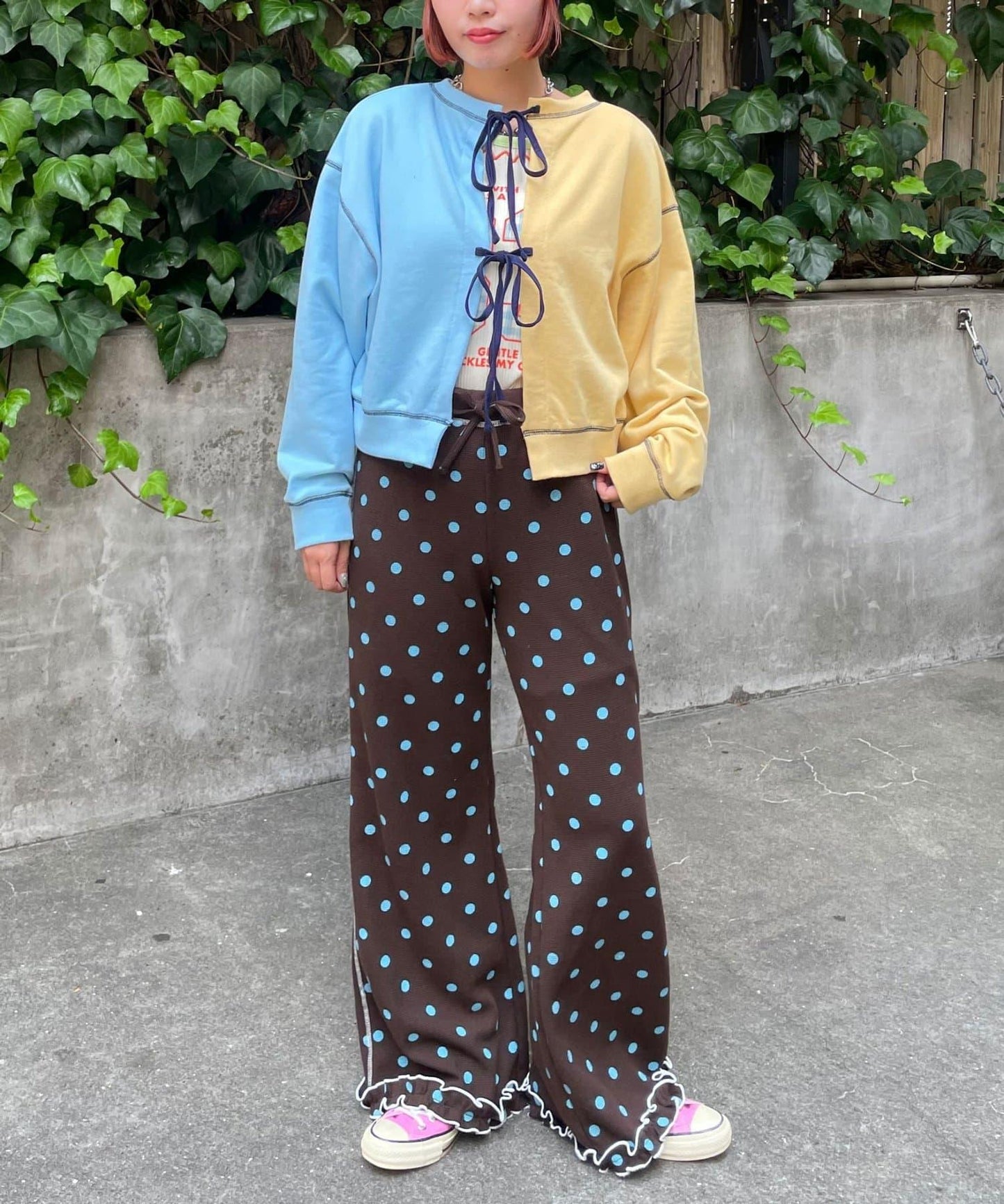 HELLO.SANFRANCISCO 2WAY撞色蝴蝶結衛衣