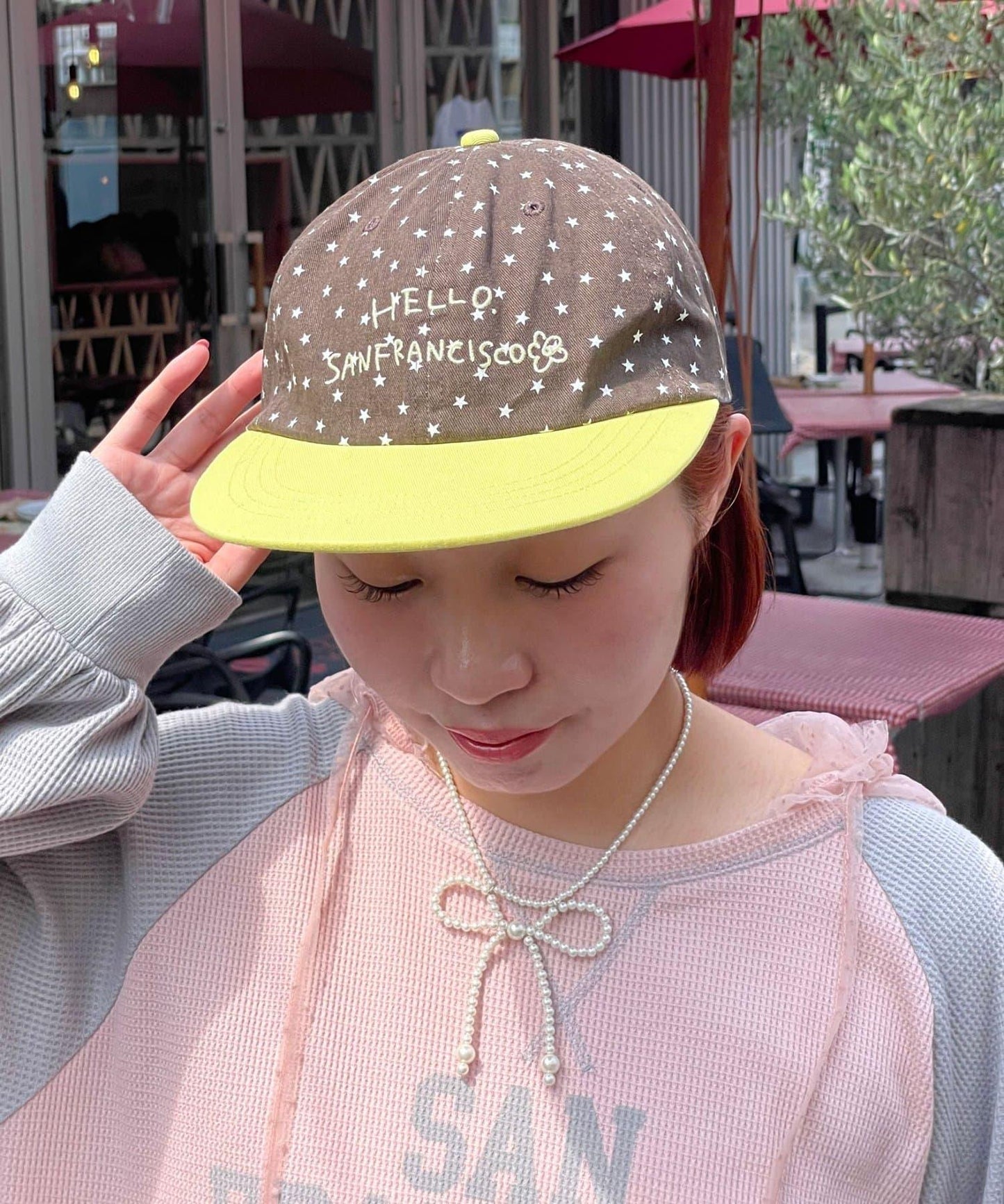 HELLO.SANFRANCISCO 星星印花雙色Logo棒球帽