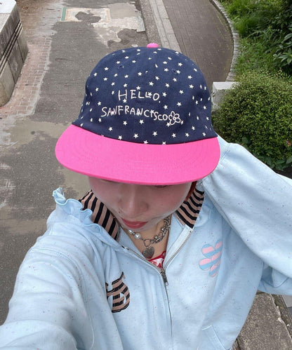 HELLO.SANFRANCISCO 星星印花雙色Logo棒球帽