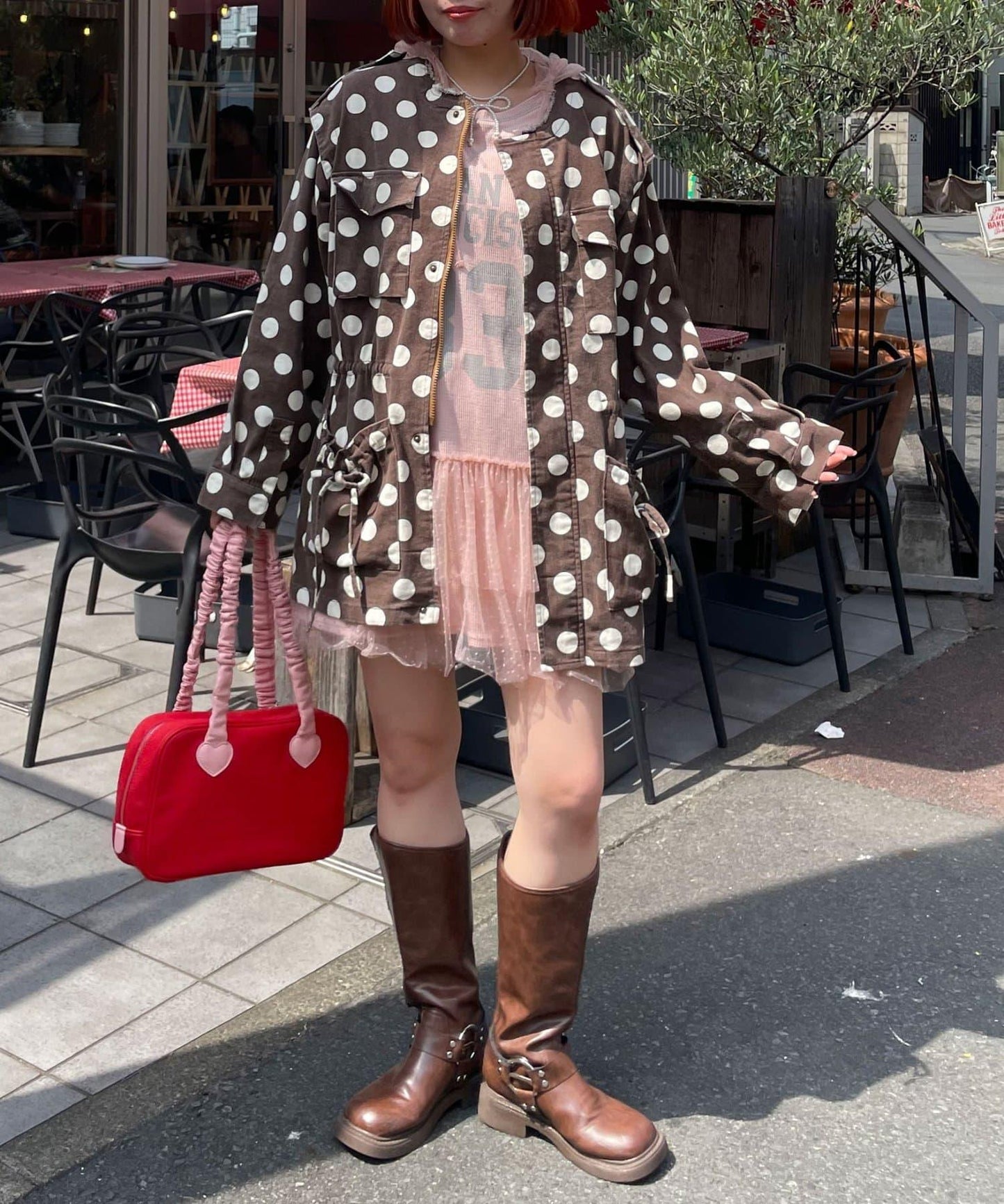 HELLO.SANFRANCISCO/ハローサンフランシスコ 多色波點大廓形夾克