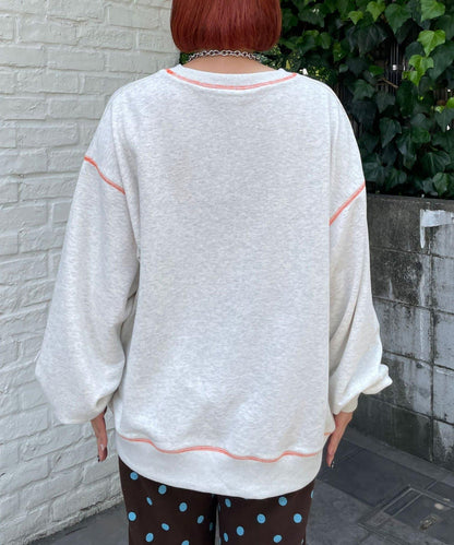 HELLO.SANFRANCISCO/ハローサンフランシスコ Logo拼色大廓形衛衣
