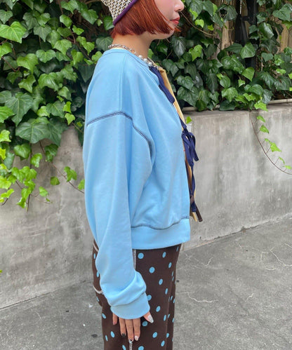HELLO.SANFRANCISCO 2WAY撞色蝴蝶結衛衣