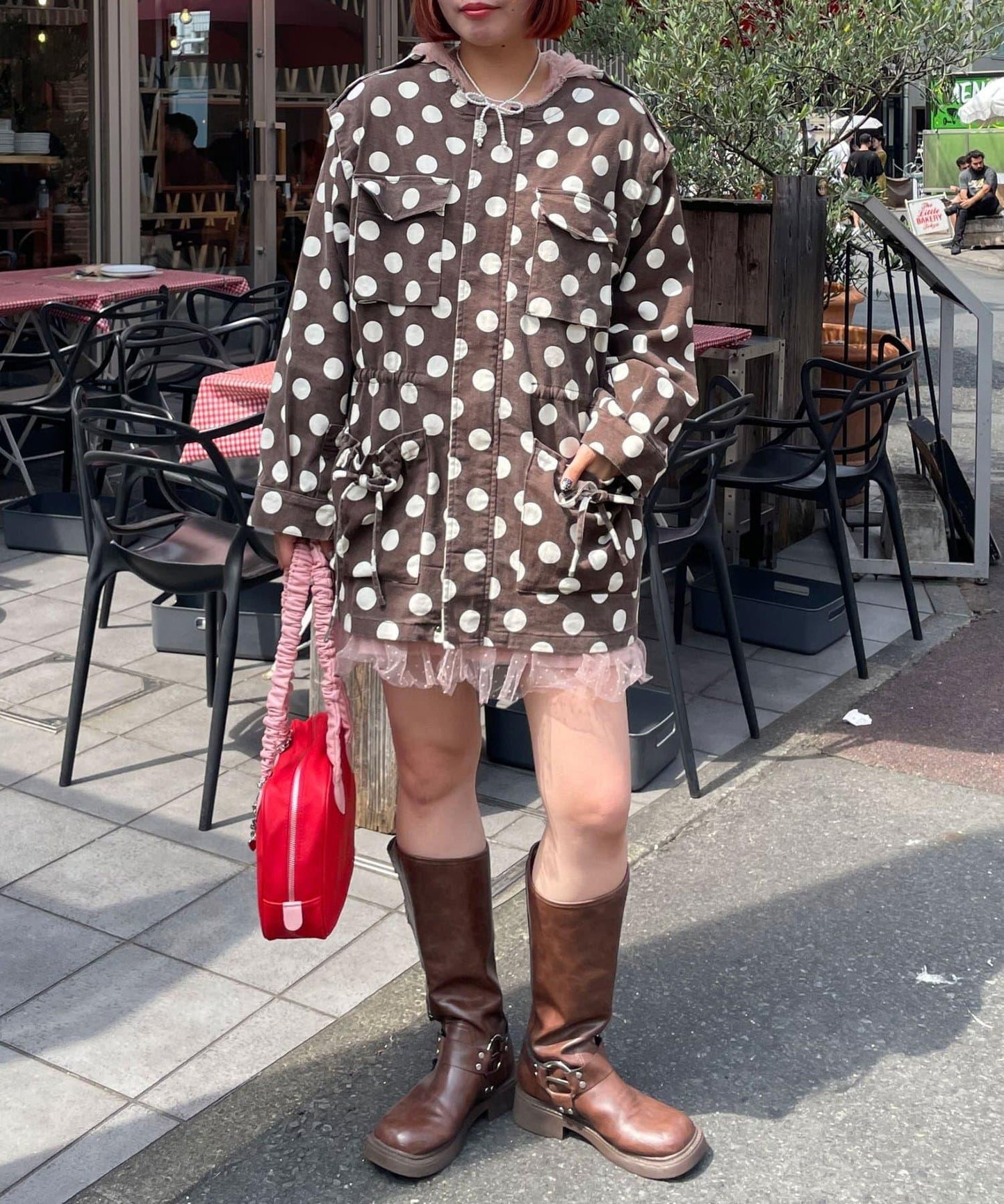 HELLO.SANFRANCISCO/ハローサンフランシスコ 多色波點大廓形夾克