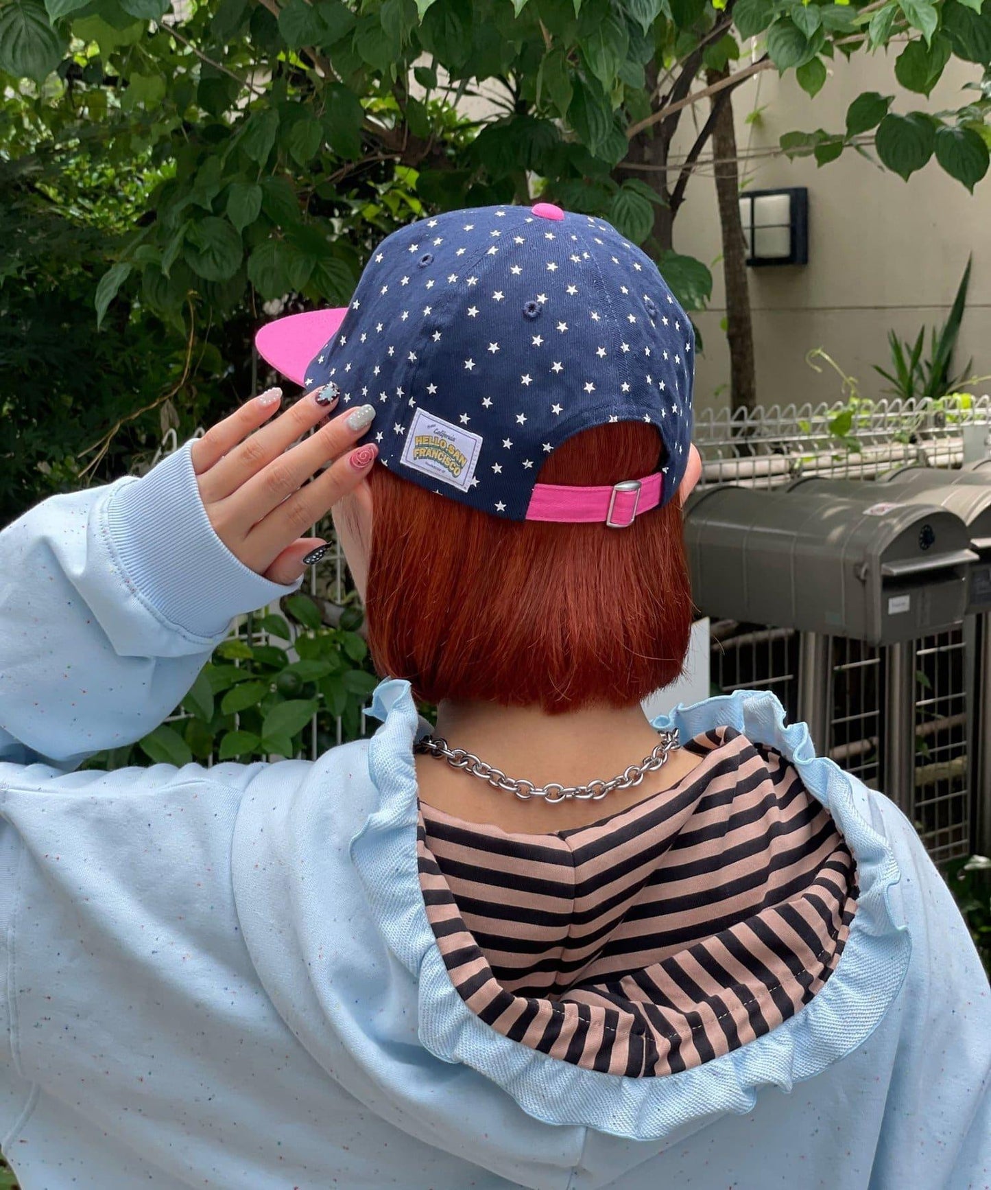HELLO.SANFRANCISCO 星星印花雙色Logo棒球帽