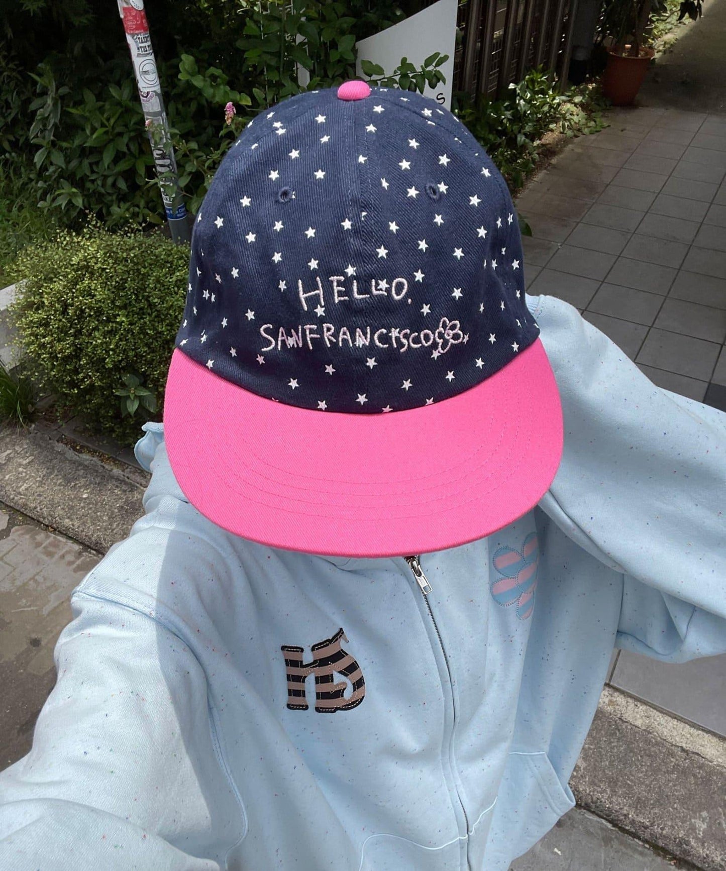 HELLO.SANFRANCISCO 星星印花雙色Logo棒球帽