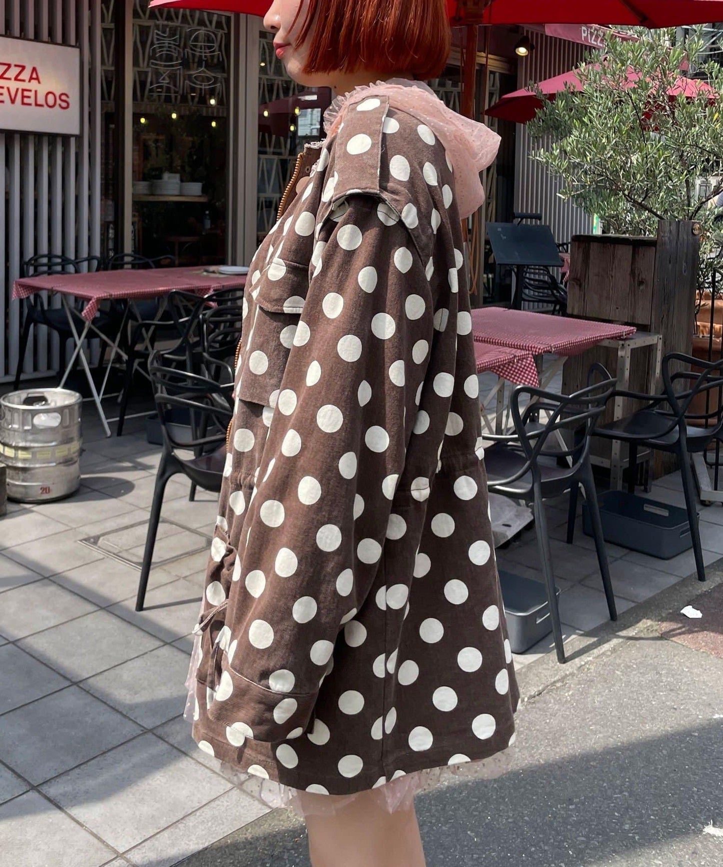 HELLO.SANFRANCISCO/ハローサンフランシスコ 多色波點大廓形夾克