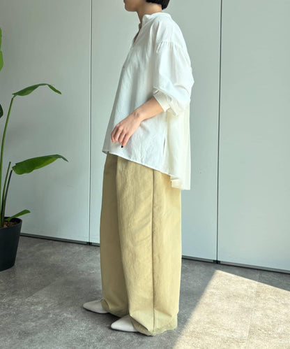 後幅薄紗襯衫