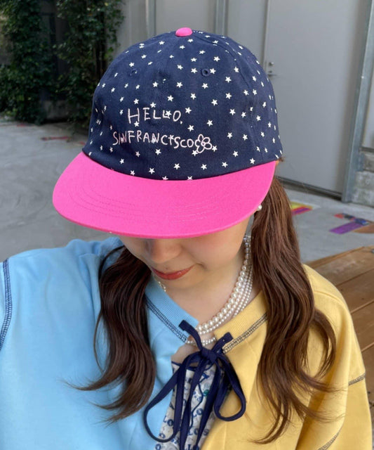 HELLO.SANFRANCISCO 星星印花雙色Logo棒球帽
