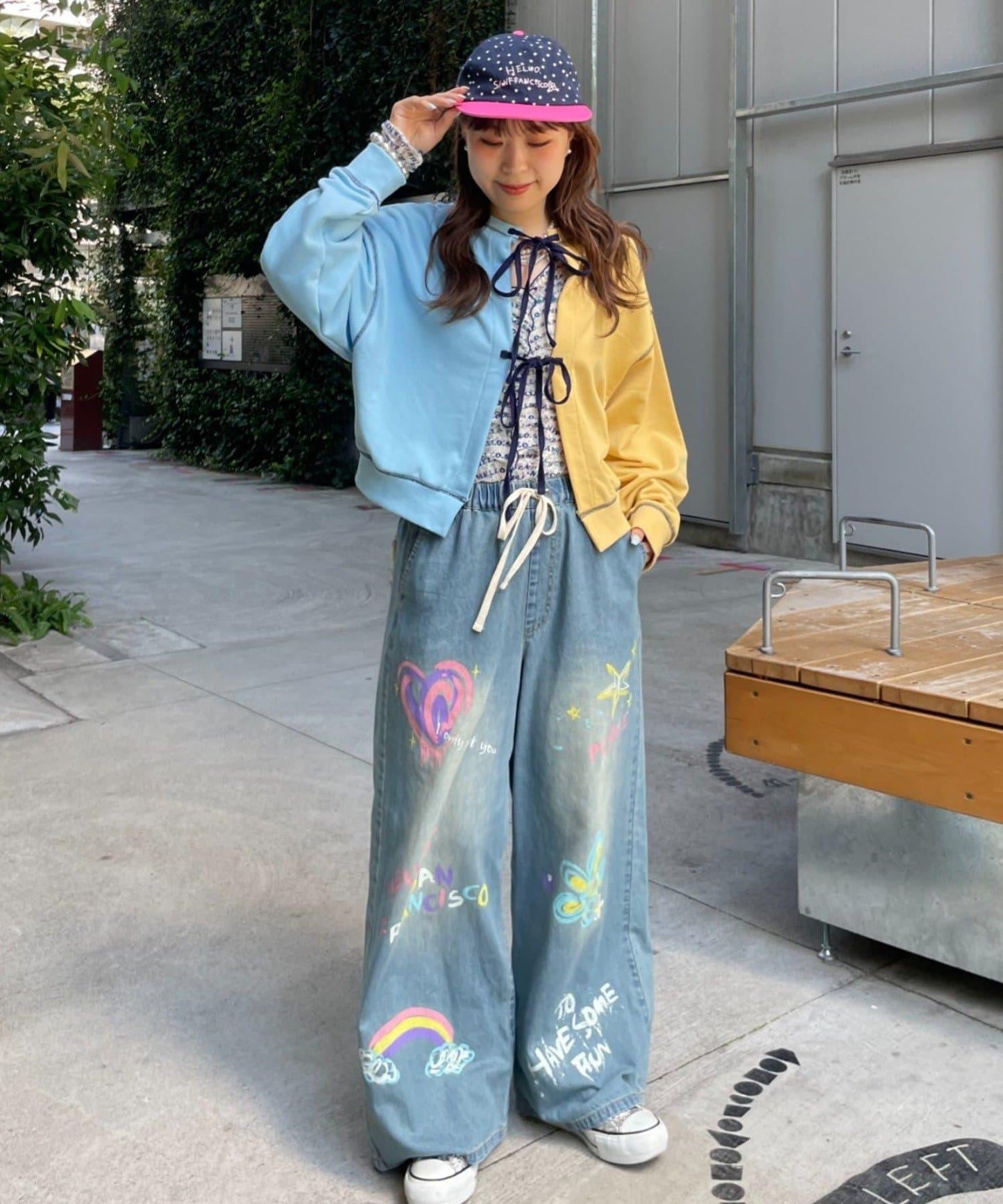 HELLO.SANFRANCISCO 2WAY撞色蝴蝶結衛衣