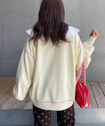 HELLO.SANFRANCISCO 徽標拼色寬鬆衛衣