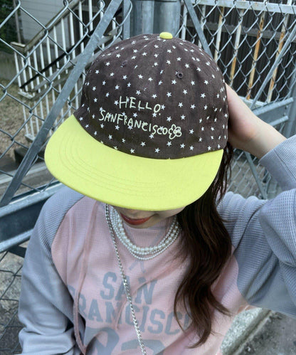 HELLO.SANFRANCISCO 星星印花雙色Logo棒球帽