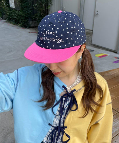 HELLO.SANFRANCISCO 星星印花雙色Logo棒球帽
