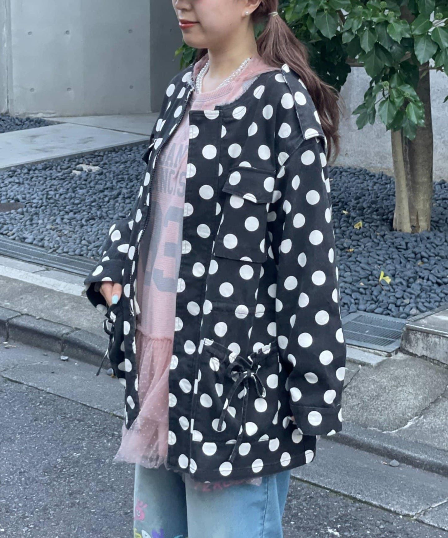 HELLO.SANFRANCISCO 多色波點寬鬆夾克