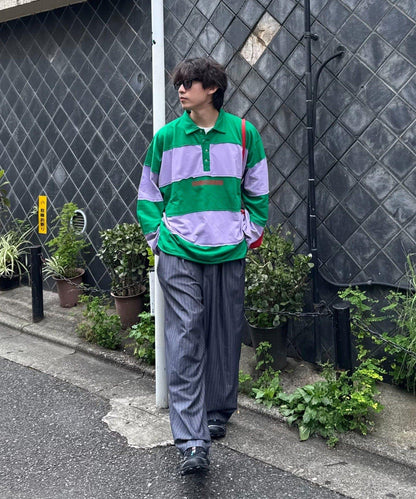 SOUNDS GOOOOD 寬鬆條紋橄欖球衫